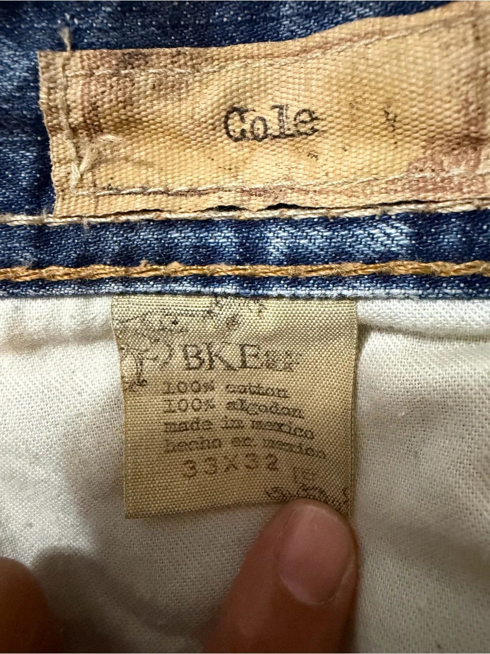BKE Men's Blue Faded Bootcut Jeans